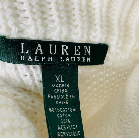 Lauren Ralph Lauren Collared Knit Sweater Size XL - Picture 3 of 5